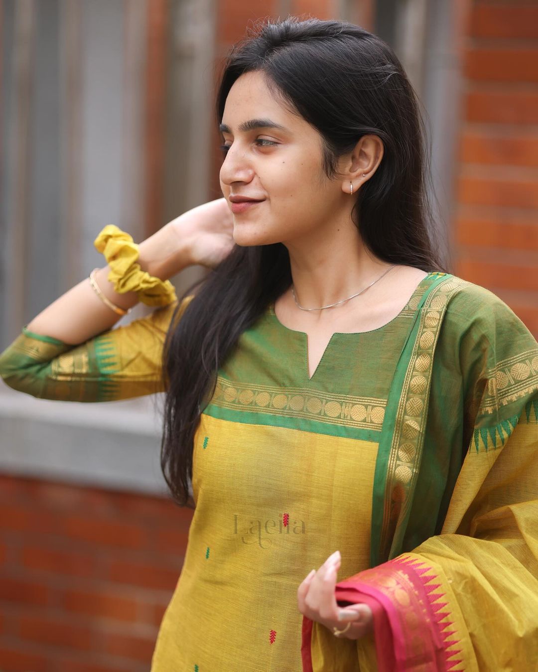 Elegant Yellow Kurti, Leggings, and Dupatta Set for Festive Wear
