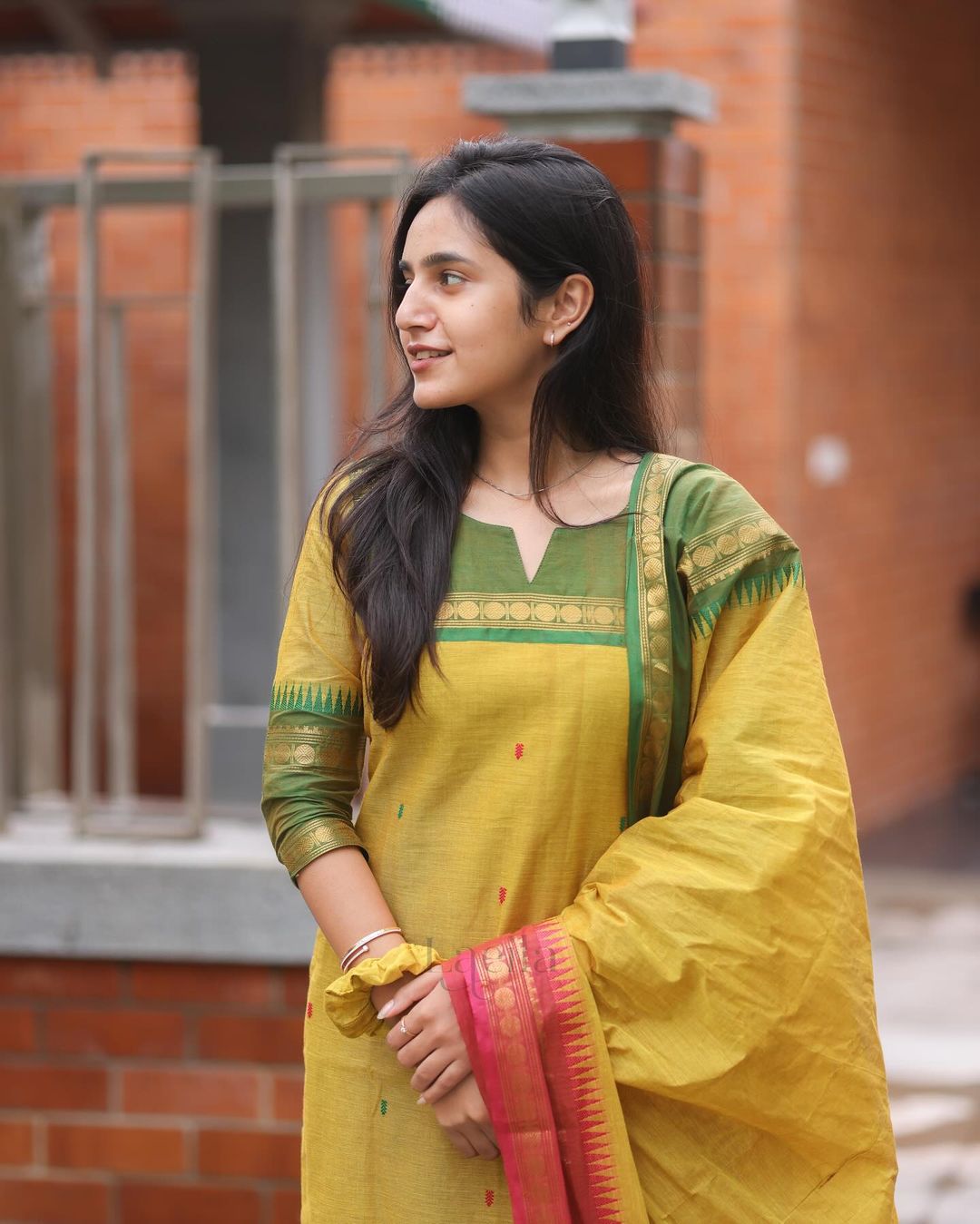 Elegant Yellow Kurti, Leggings, and Dupatta Set for Festive Wear