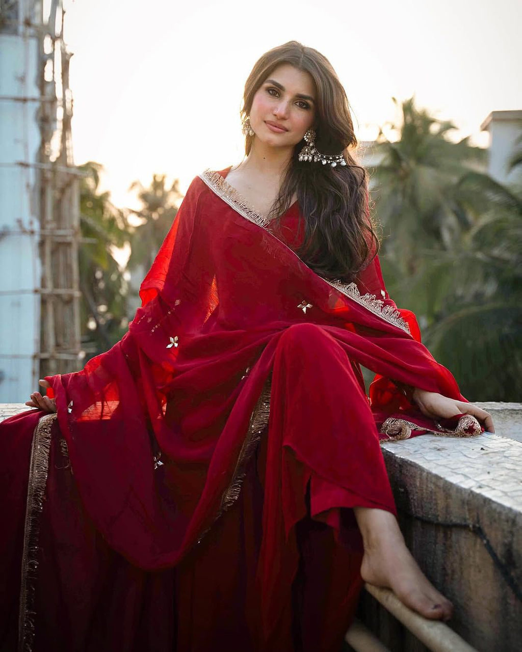 Festive Red Premium Suit Set | SARAk