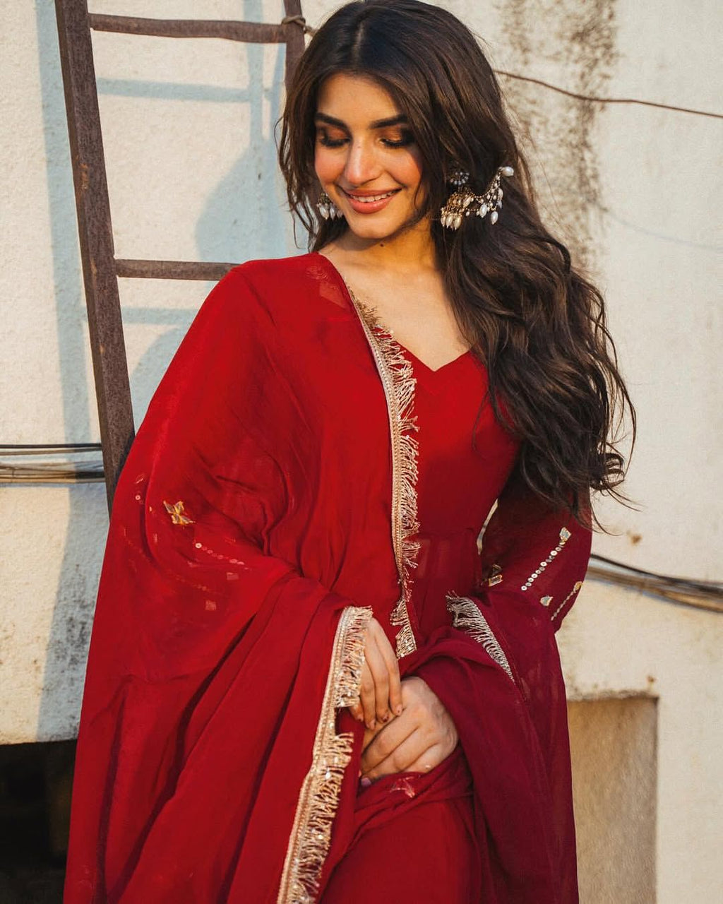 Festive Red Premium Suit Set | SARAk